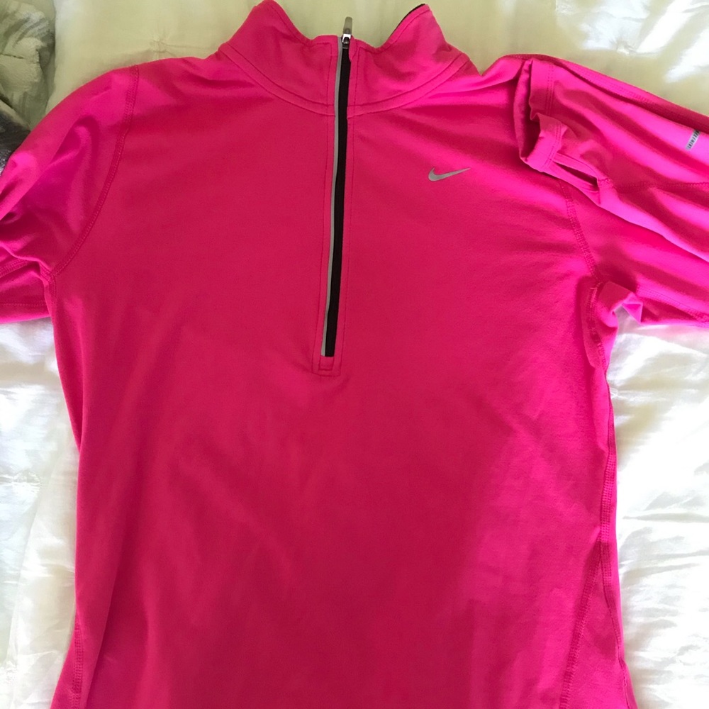 NIKE DRYFIT half zip. Bright bubblegum pink!